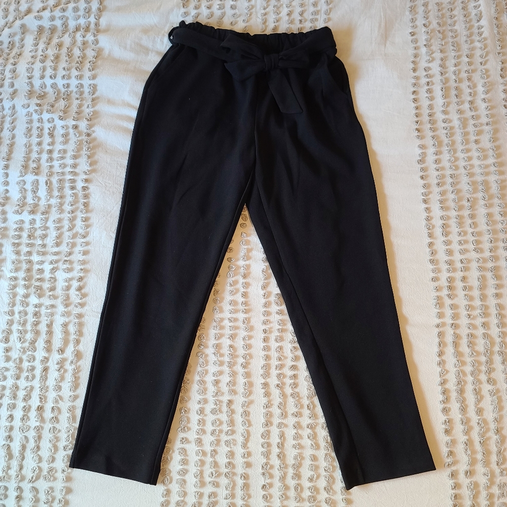 City Girlz Black Tie Front Pants